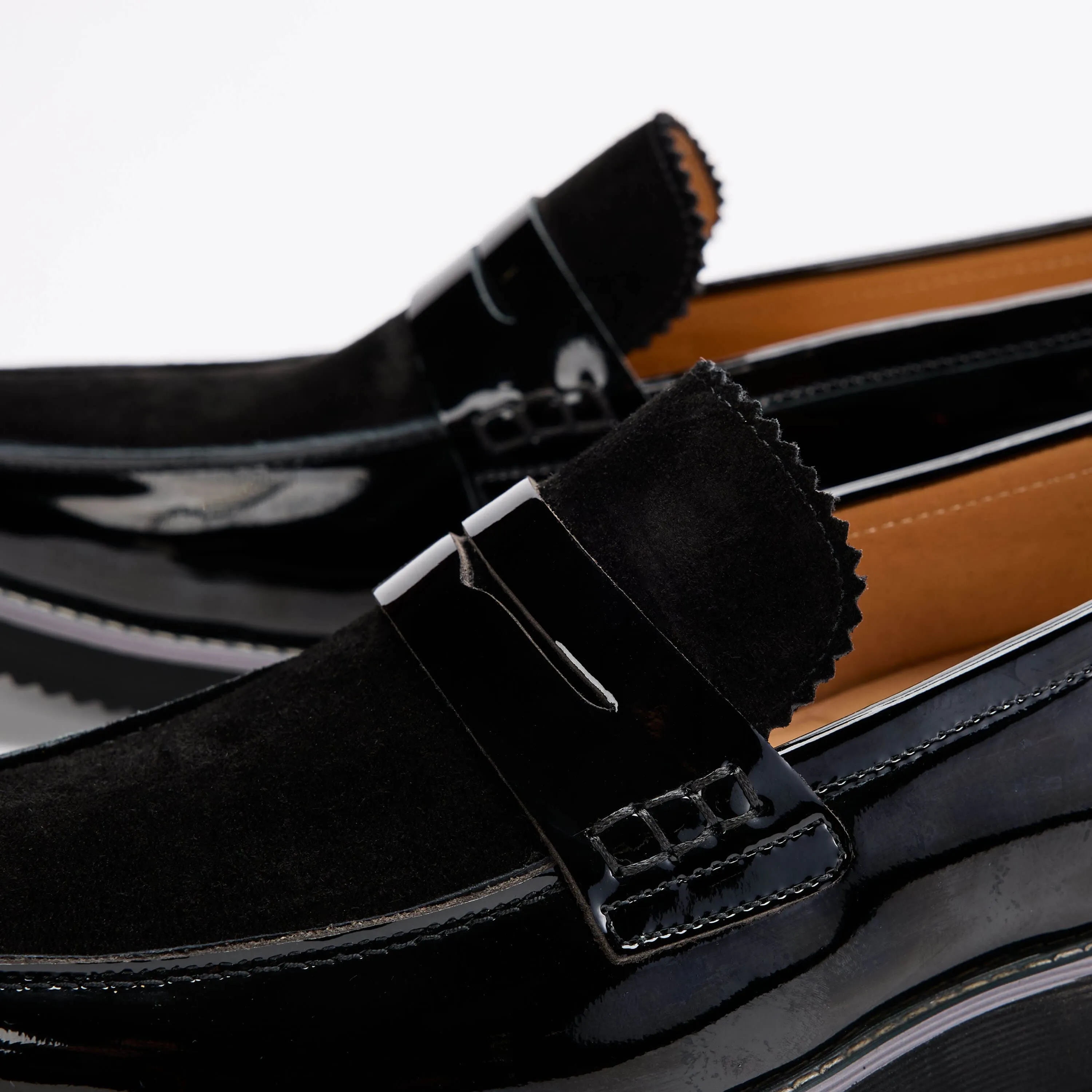 Abe Black Patent Leather Penny Loafers