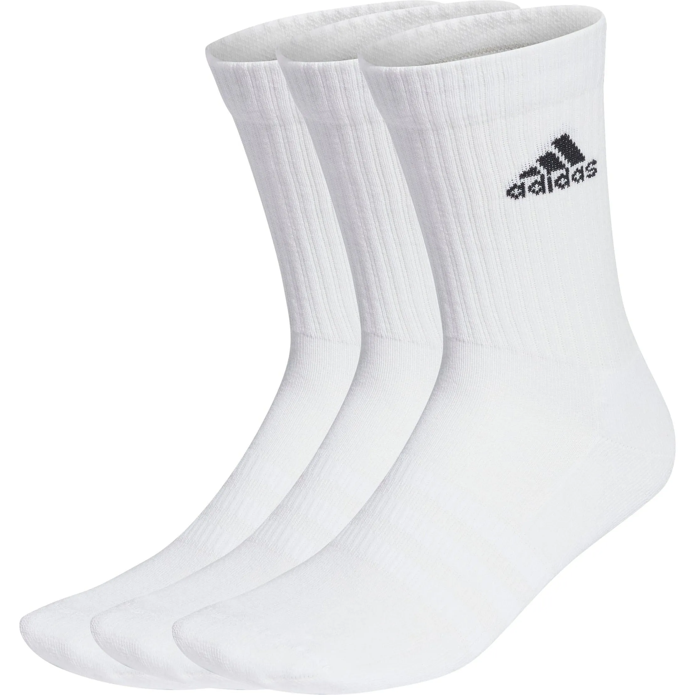 adidas Cushioned (3 Pack) Crew Training Socks - White