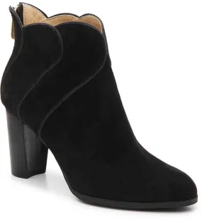 ADRIENNE VITTADINI Women's •Tabby• Block Heel Bootie - Black Kid Suede 9M