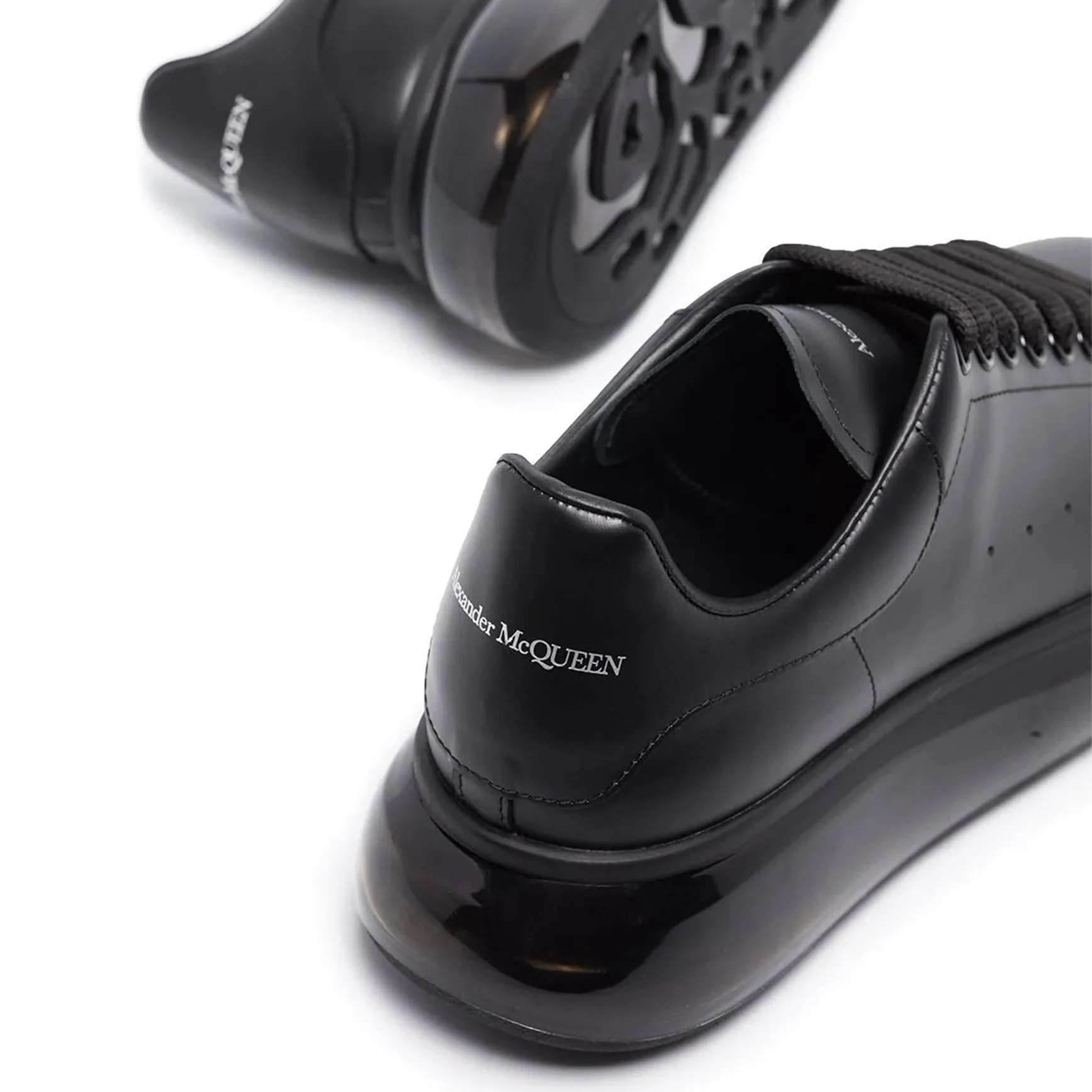 Alexander Mcqueen Raised Sole Black Bubble Sneaker