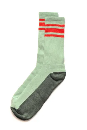 American Trench kennedy lux athletic socks Mint with Red