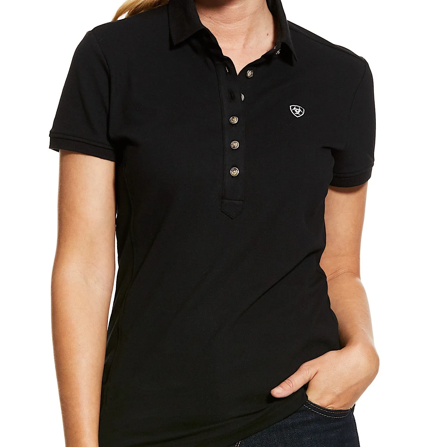 Ariat Womens Prix 2.0 Polo Black