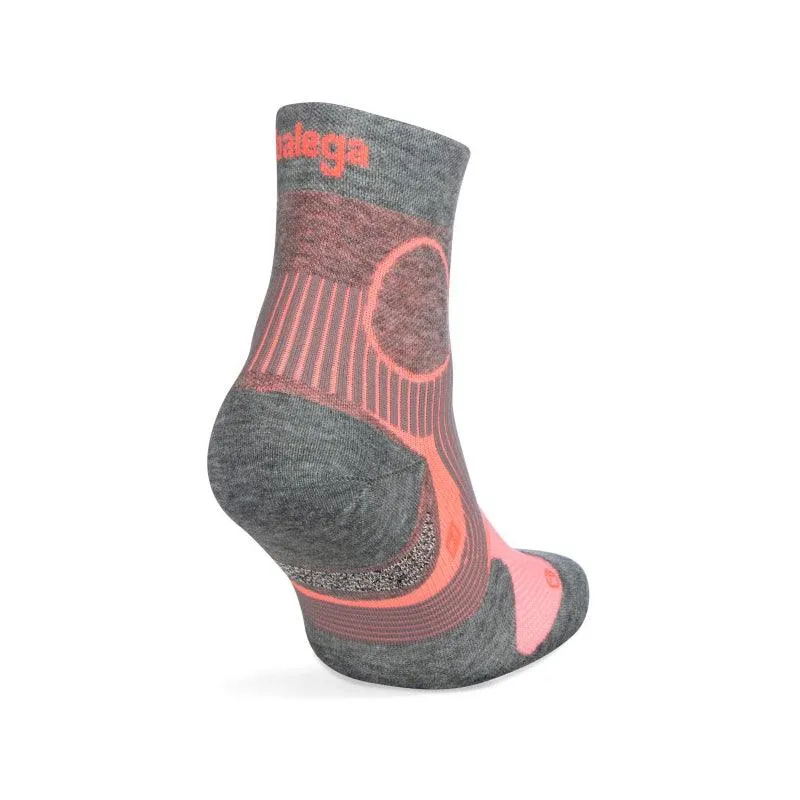 Balega Support Quarter Running Socks - Sherbert Pink/Mid Grey