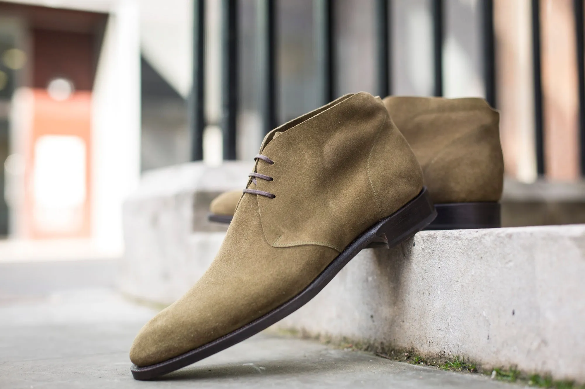 Ballard - MTO - Olive Suede - NGT Last - Single Leather Sole