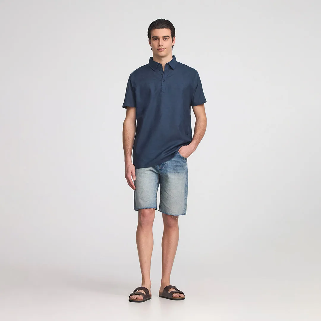 Bi-Fabric Short Sleeve Polo