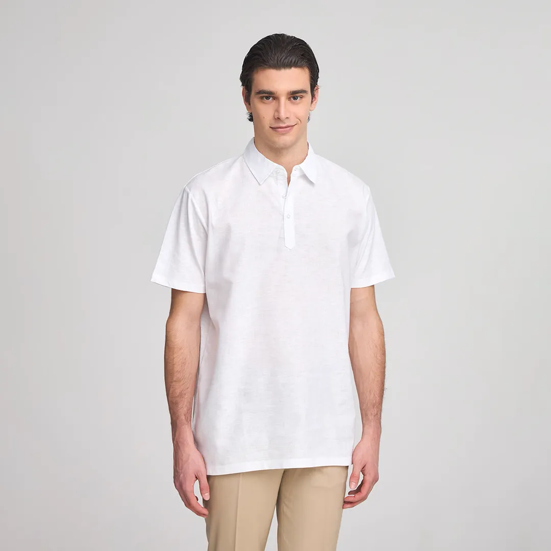 Bi-Fabric Short Sleeve Polo