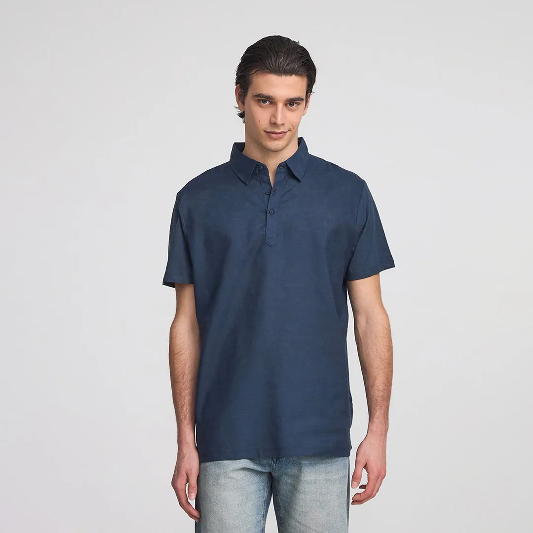 Bi-Fabric Short Sleeve Polo