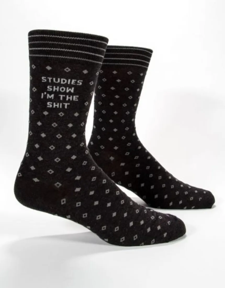 Blue Q - Studies Show I'm The Shit M-Crew Socks