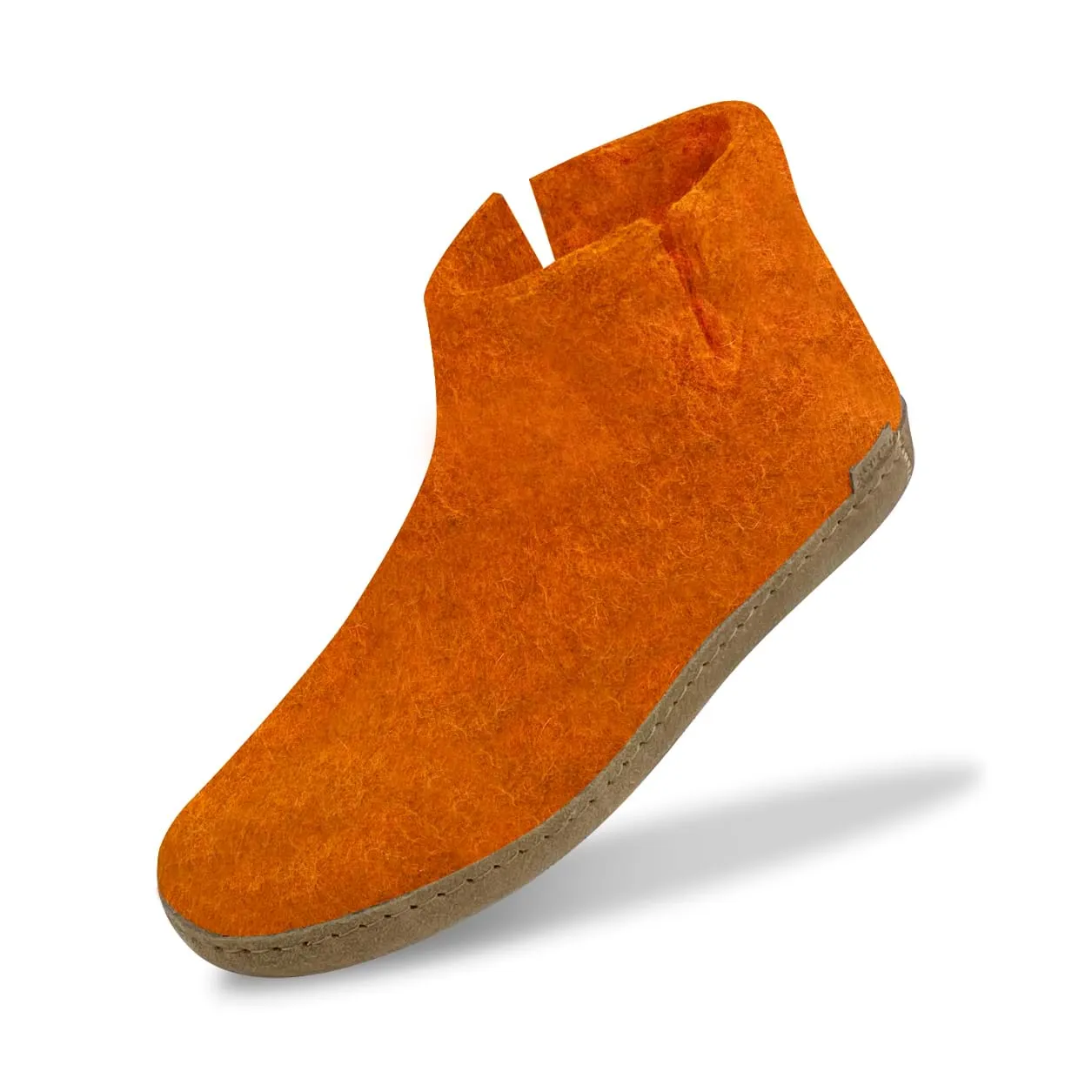 Boot with leather sole - Orange