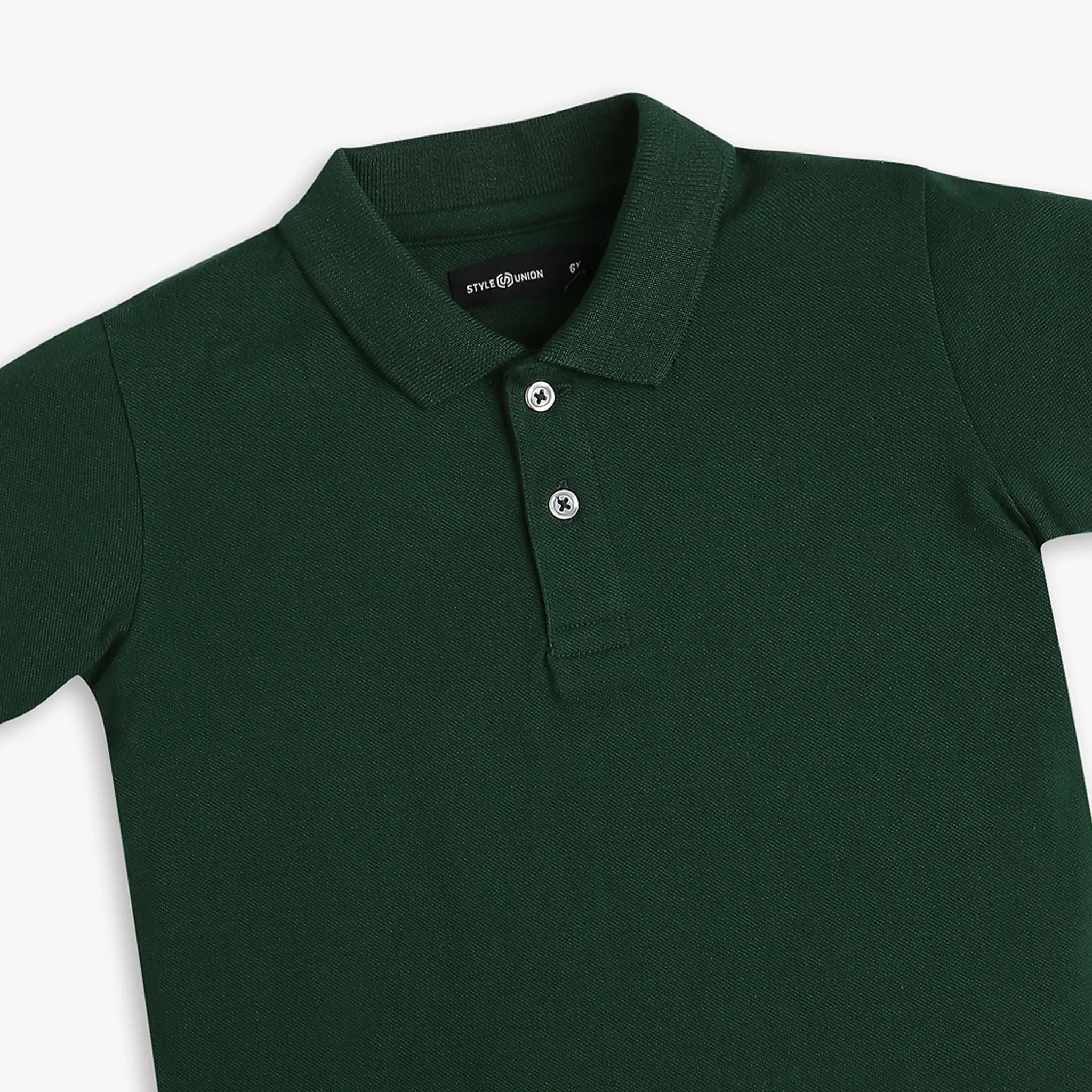 Boy's Regular Fit Solid Polo T-Shirt