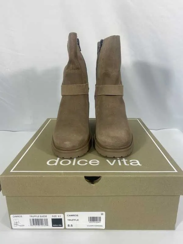 CAMROS BOOTS TRUFFLE SUEDE - re:vita