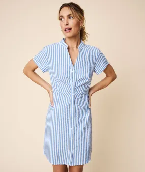 Cotton Seersucker Striped Cybil Shirt Dress - FINAL SALE