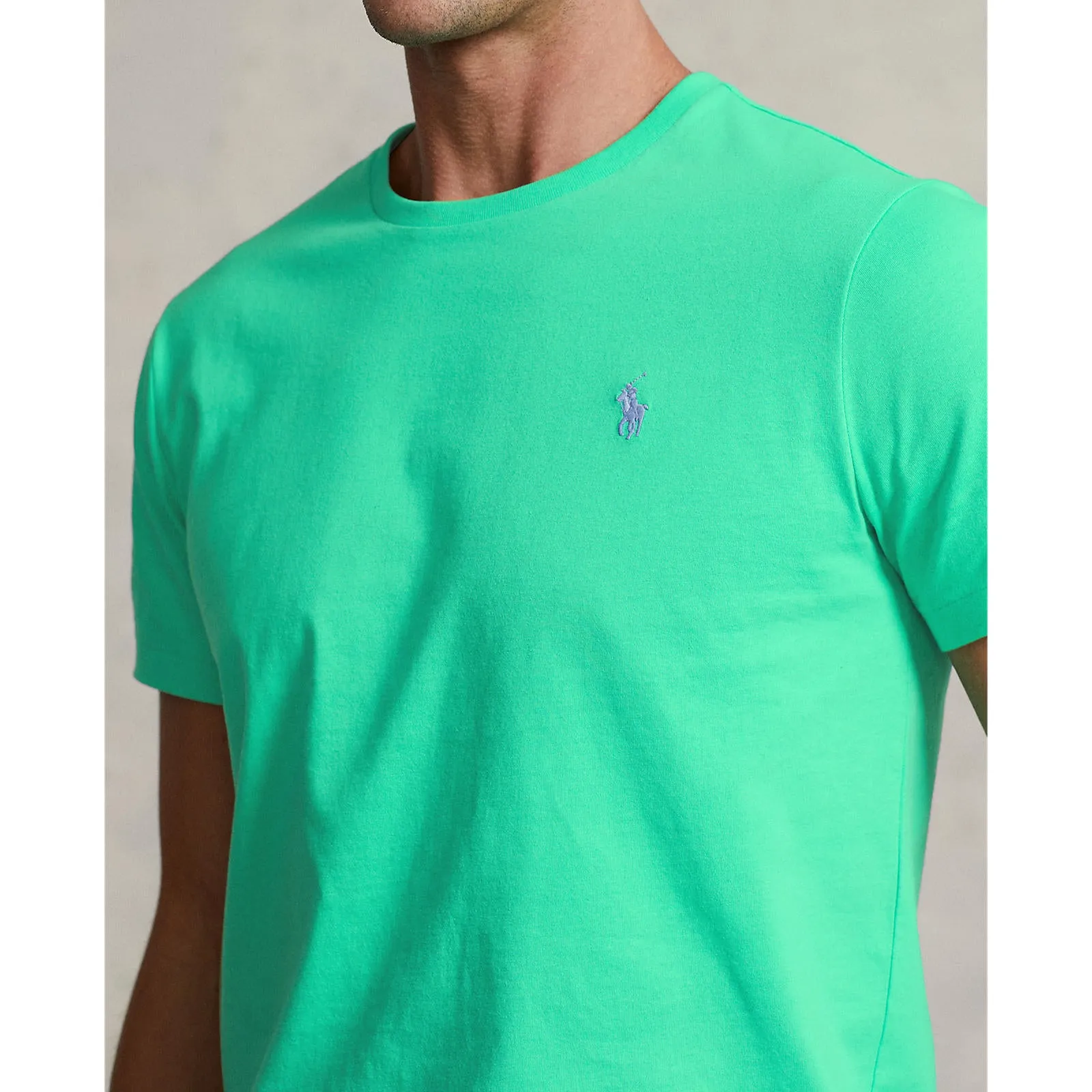 Custom Slim Fit Jersey Crewneck T-Shirt - Sunset Green