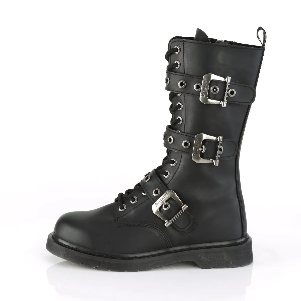 Demonia BOLT-330 | Black Vegan Leather Combat Boots