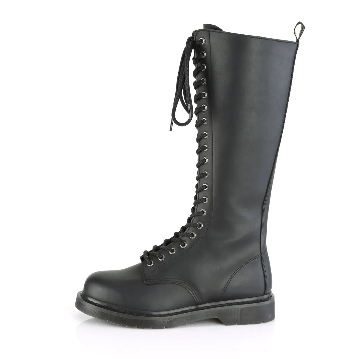 Demonia BOLT-400 | Black Vegan Leather Combat Boots