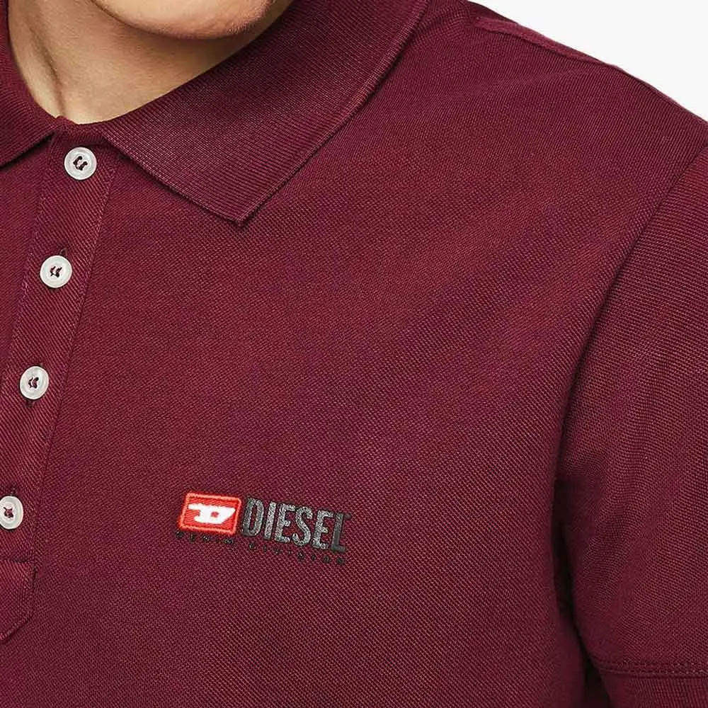 Diesel T-Weet-Div Polo Shirt -  Burgundy