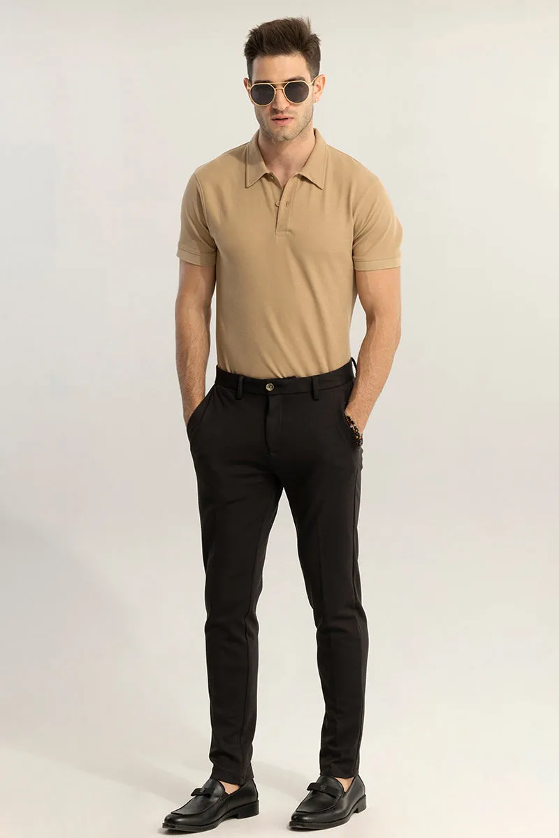 EasyElegance Beige Polo T-Shirt