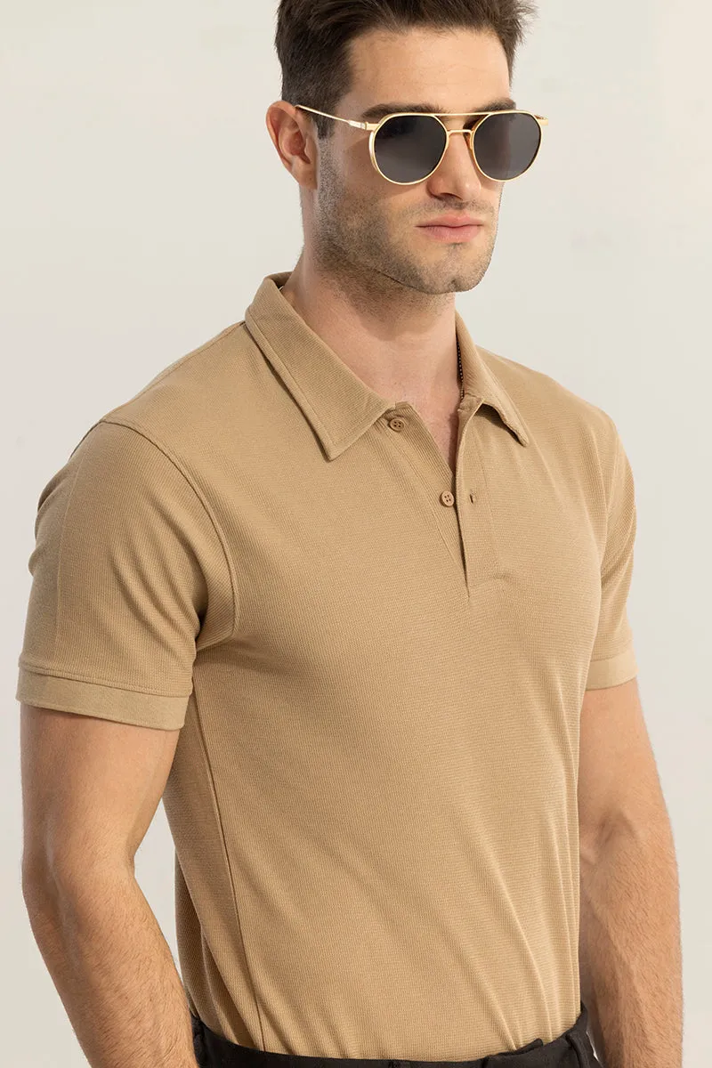 EasyElegance Beige Polo T-Shirt