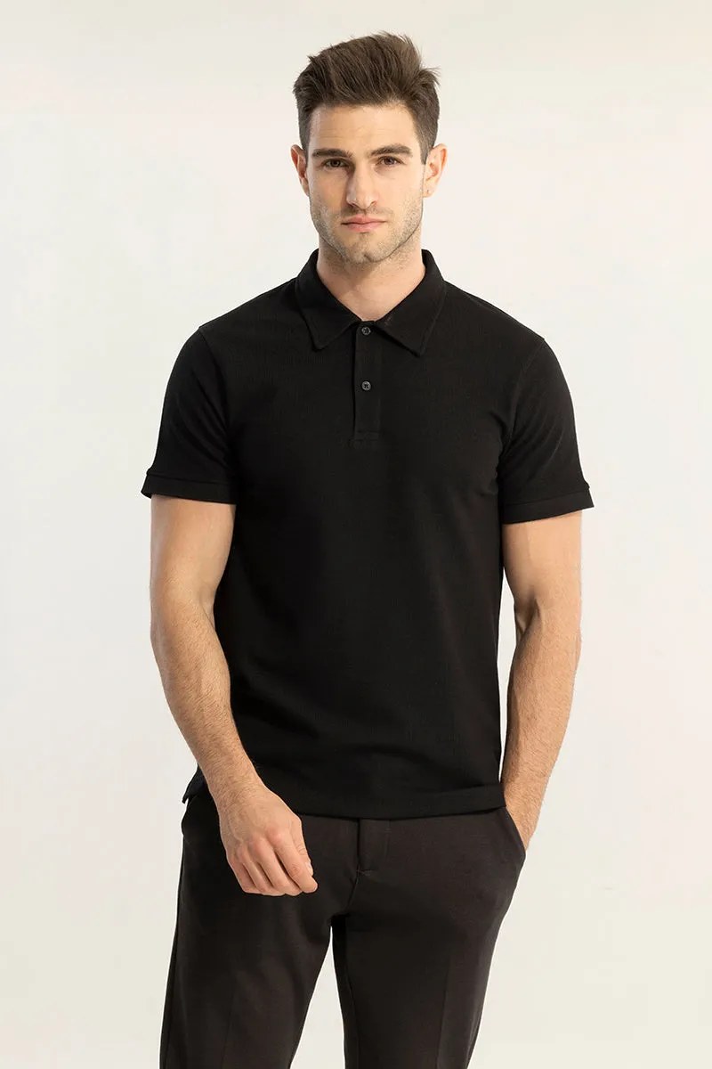 EasyElegance Black Polo T-Shirt