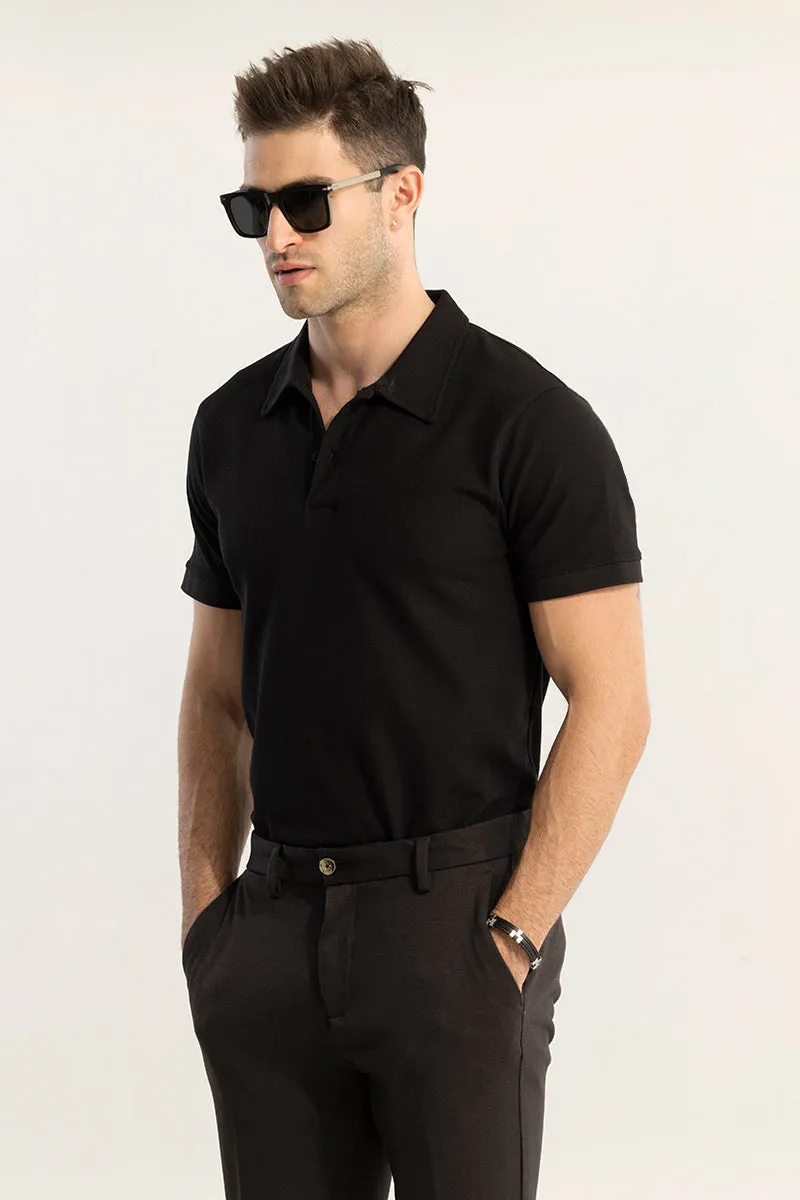 EasyElegance Black Polo T-Shirt