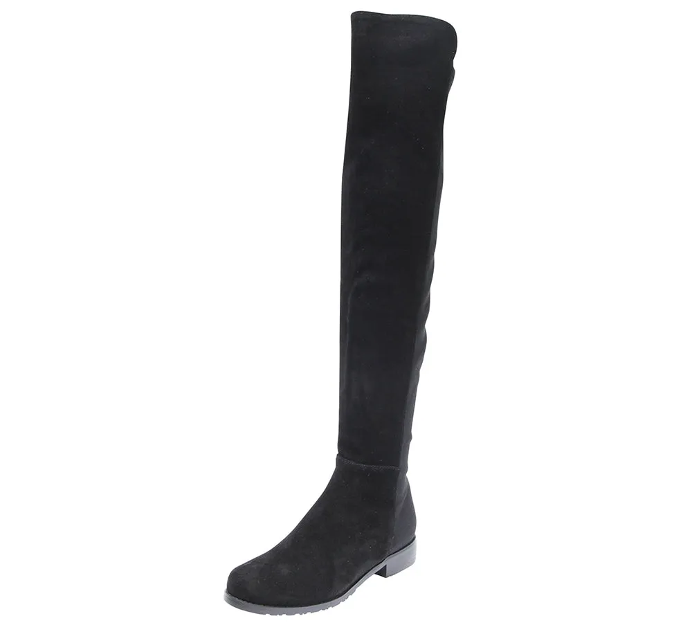 Flat Heel Genuine Leather Over The Knee Boots