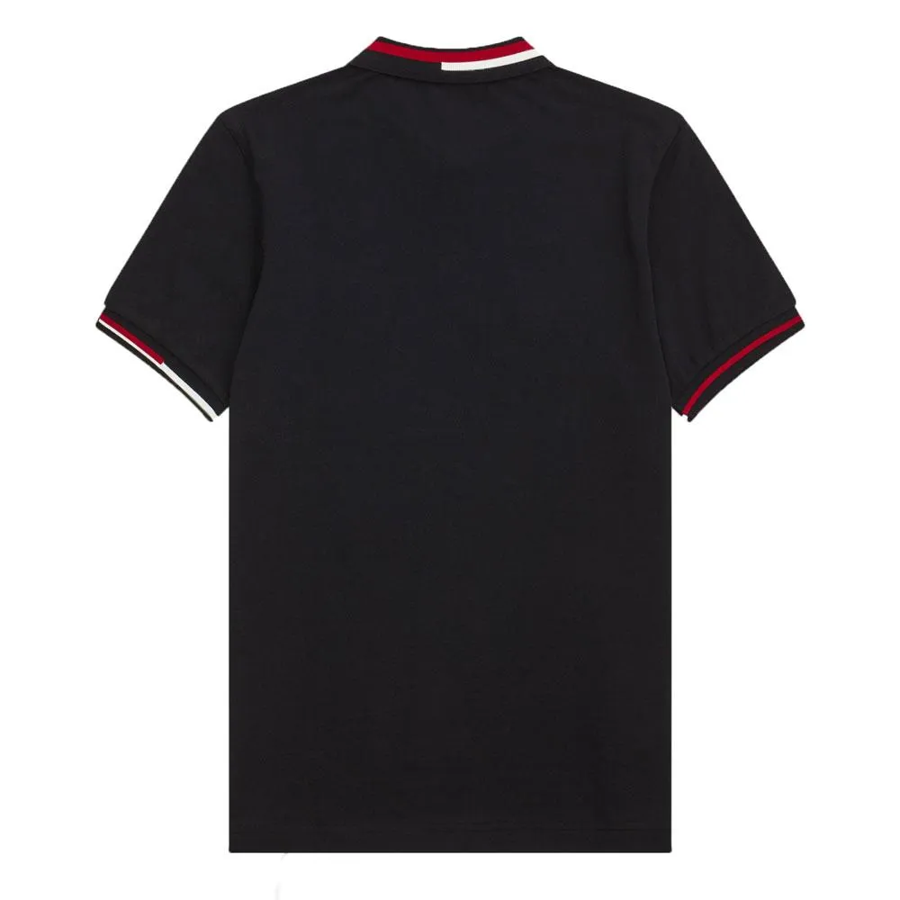 Fred Perry Authentic Abstract Collar Polo Shirt - Black M7604