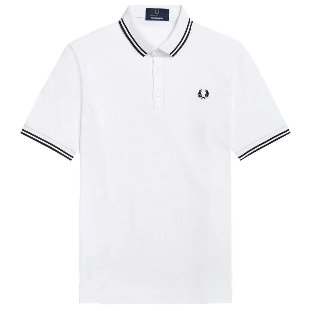 Fred Perry Made in Japan Pique Polo Shirt - White M102