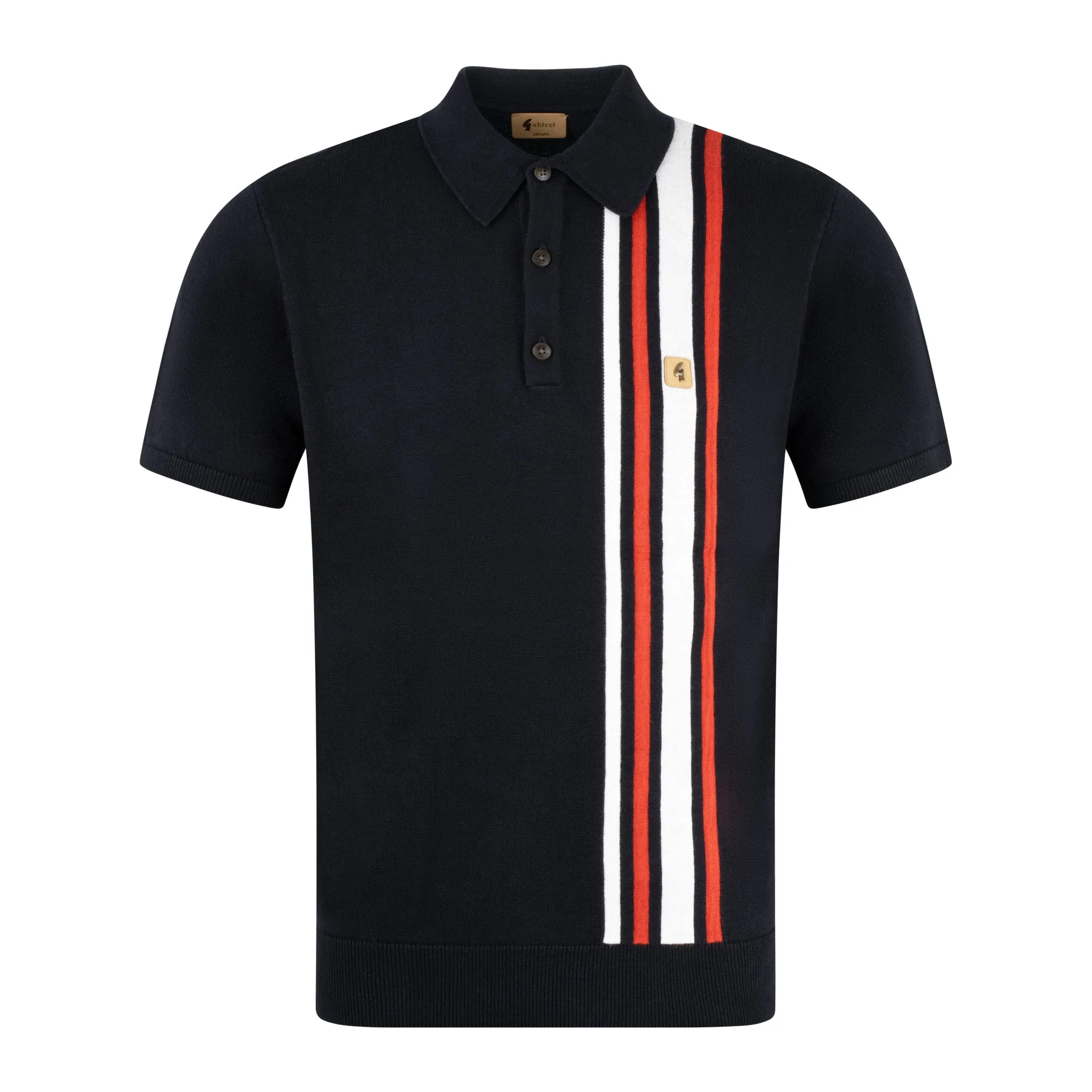 Gabicci Vintage Soda Knit Polo Shirt Navy