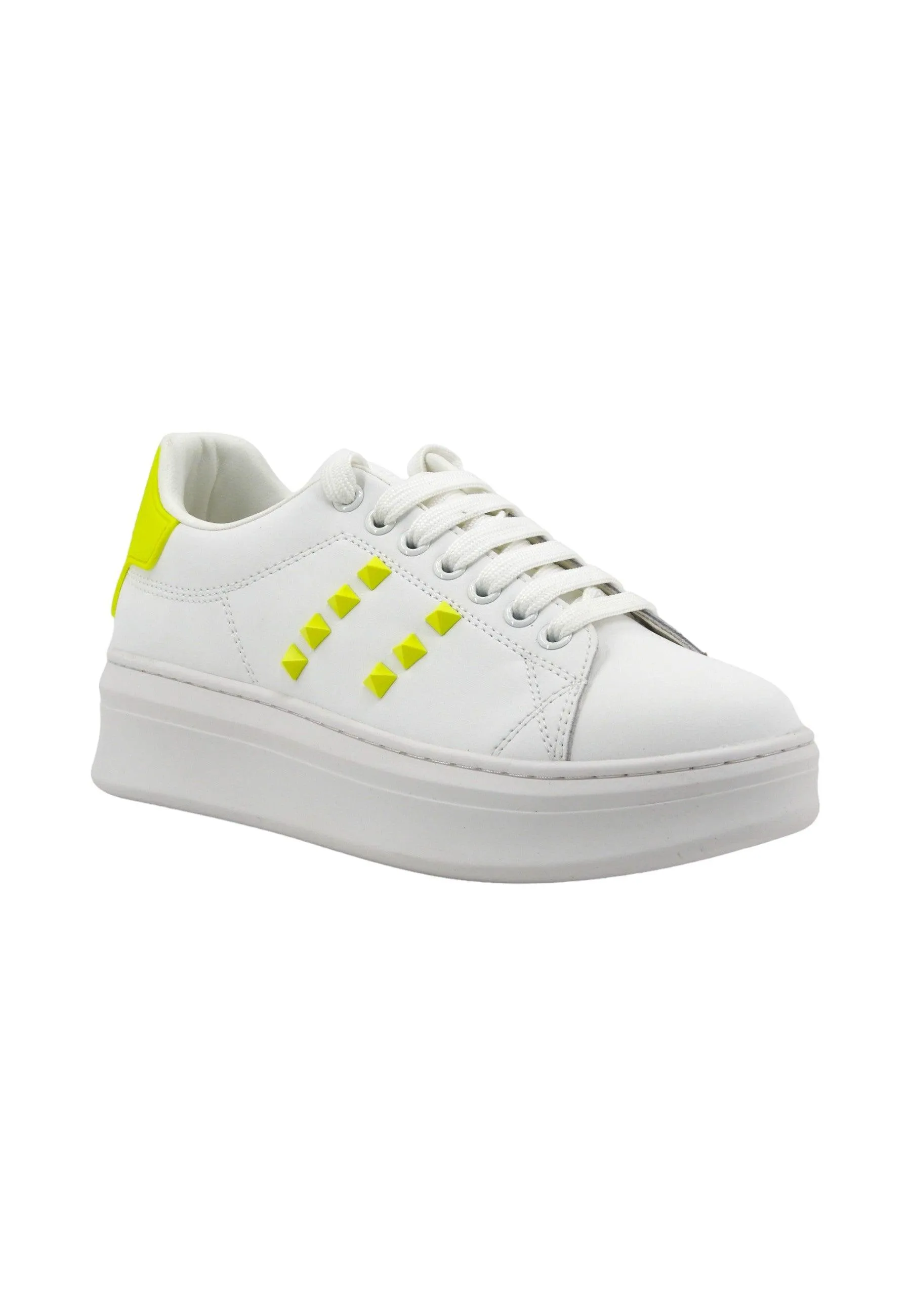 GAELLE Sneaker Donna Giallo Fluo Bianco GACAW00023