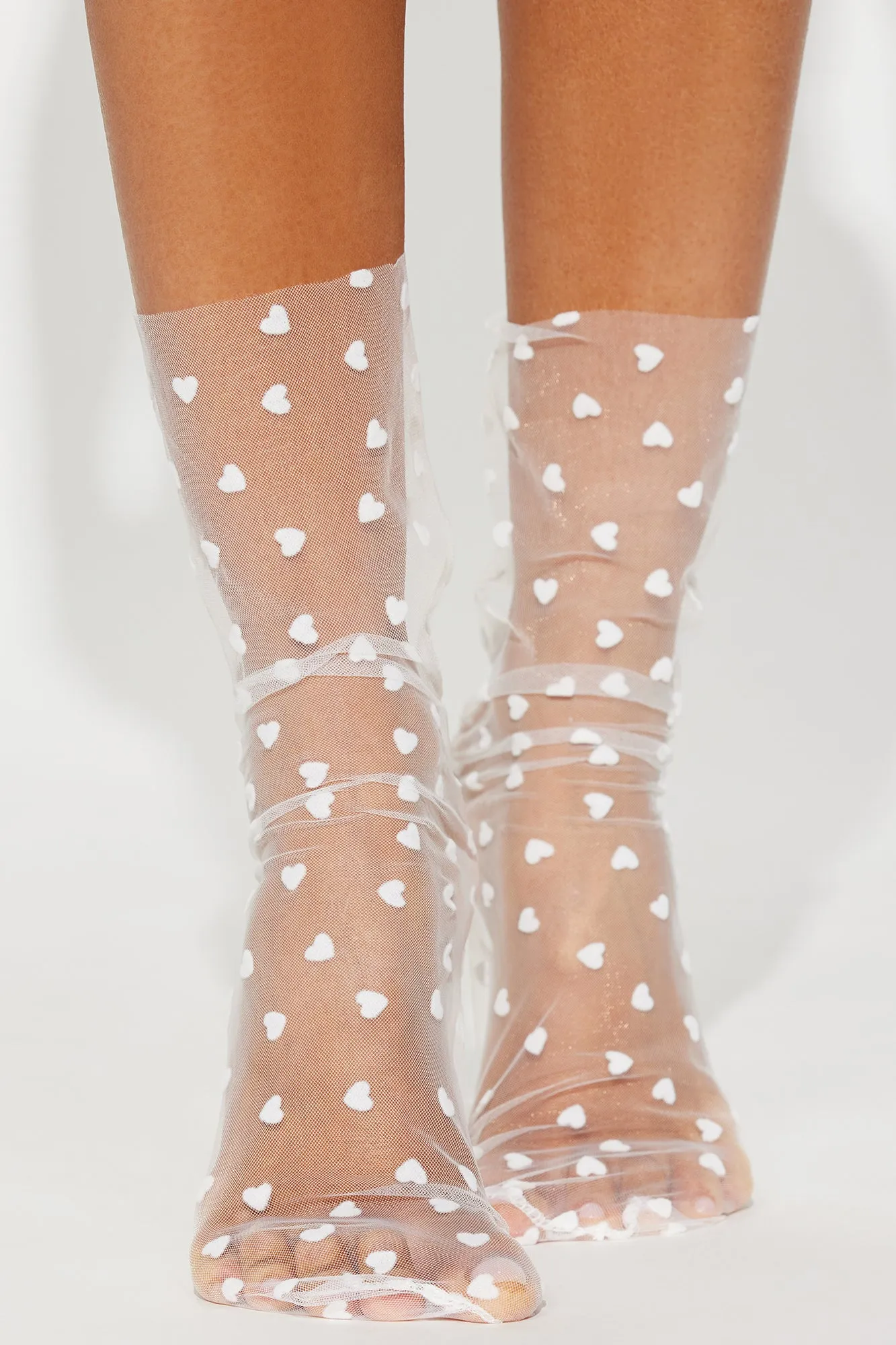 Got Me In Love Socks - White