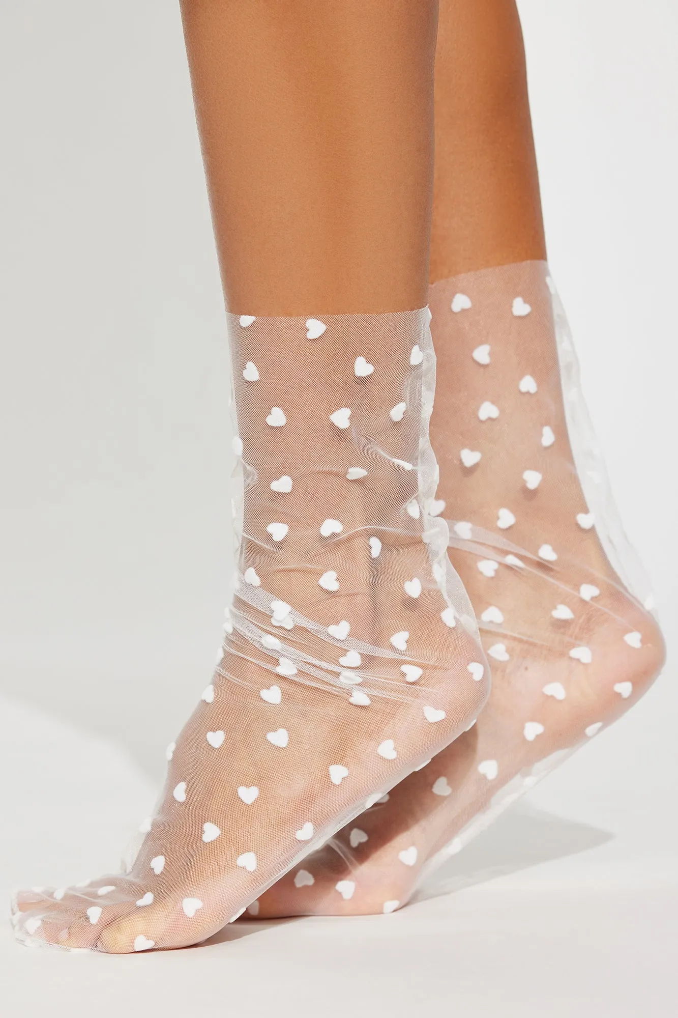 Got Me In Love Socks - White