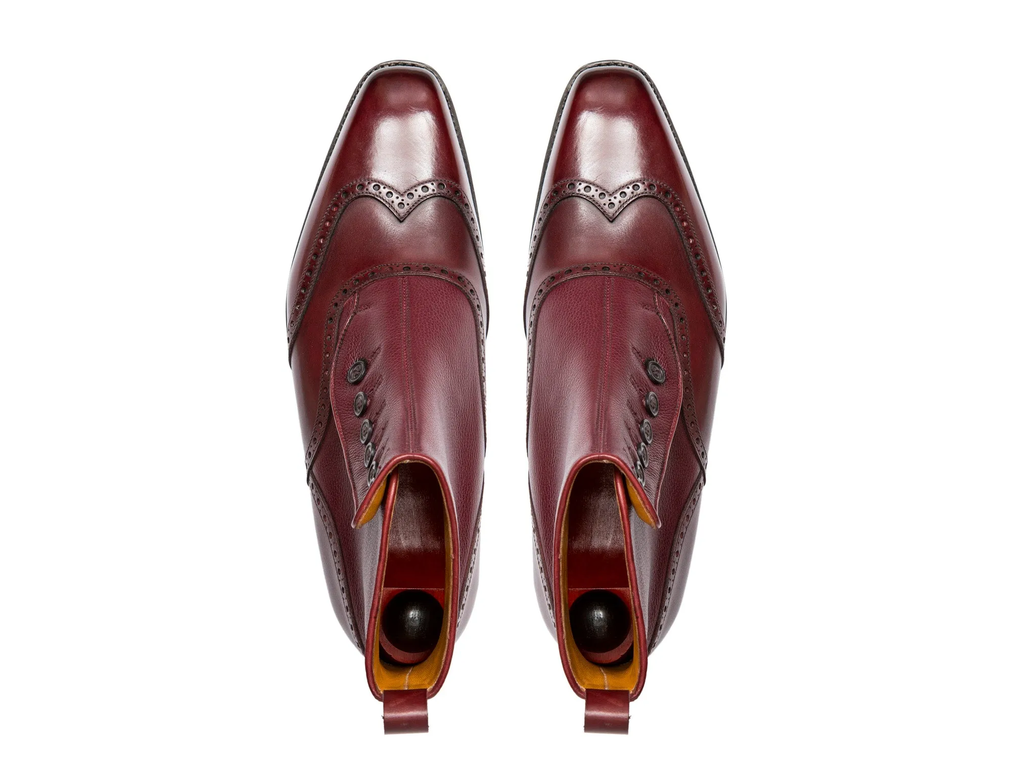 Grandview - MTO - Burgundy Calf / Burgundy Soft Grain - MGF Last - Single Leather Sole