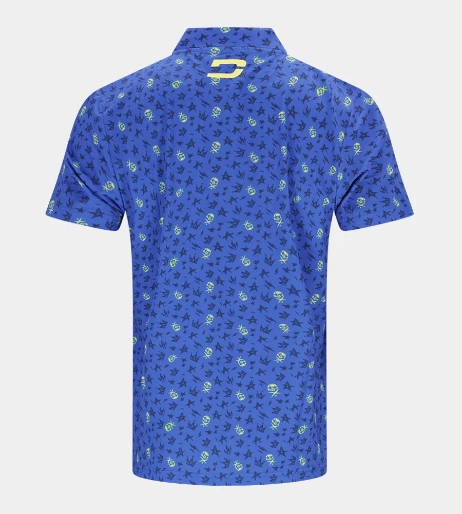 GRUNGE SKULLZ PRIME POLO - BLUE