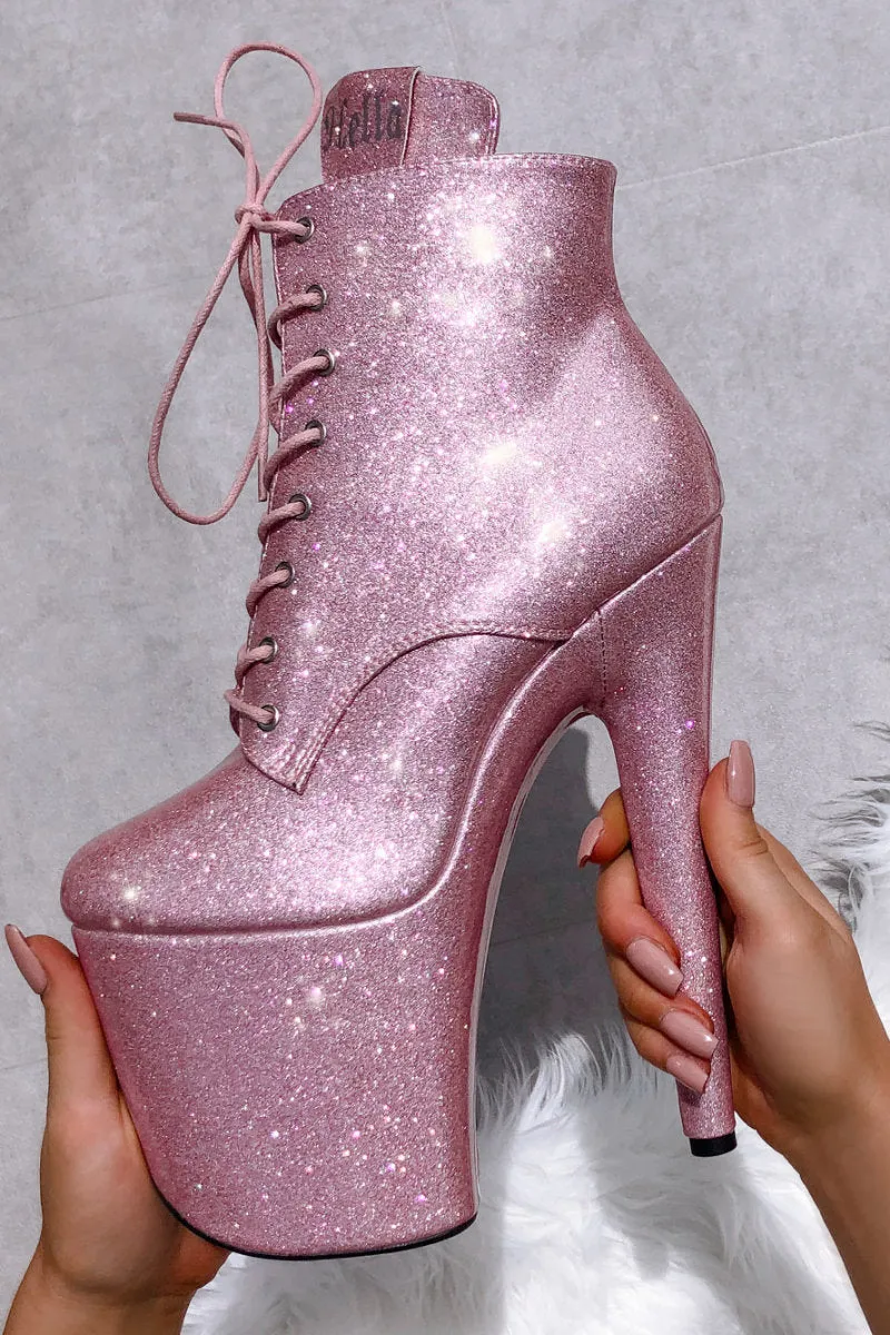 Hella Heels The Glitterati 8inch Ankle Boots - Sugarbaby