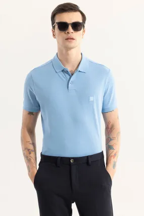 Incise Logo Sky Blue Polo T-Shirt