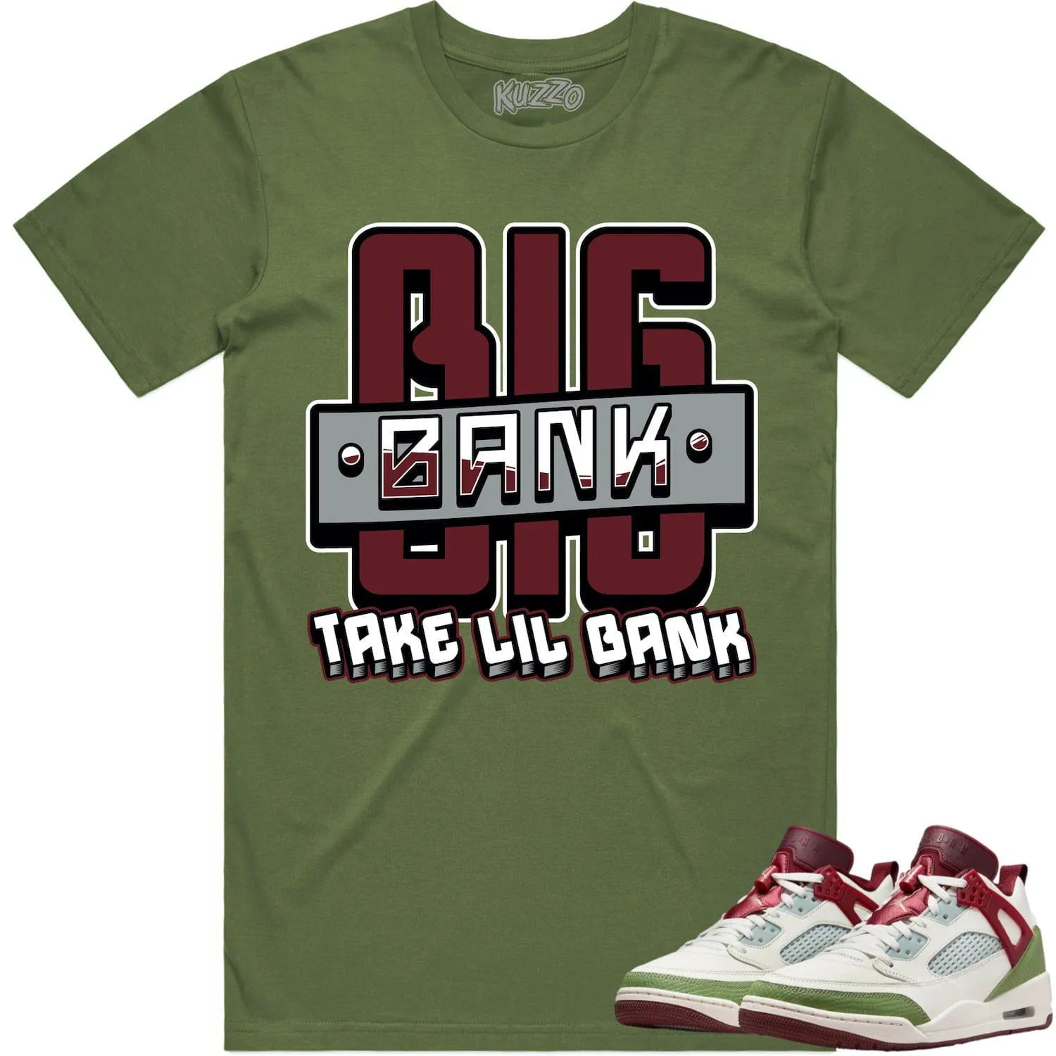 Jordan Spizike Year of the Dragon Shirt to Match - BURGUNDY BIG BANK