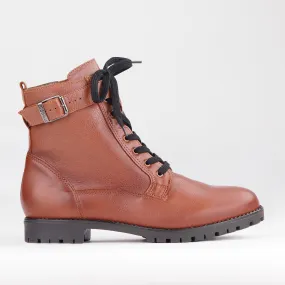 Lace-up Ankle Boot in Chestnut - 11981