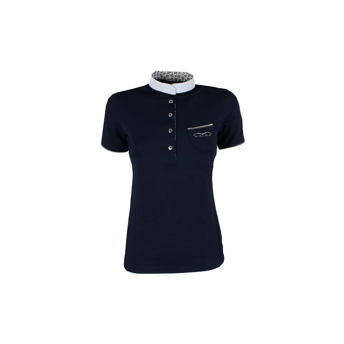 LADIES SHORT SLEEVED RIDING POLO MOD.BACIATA Blue