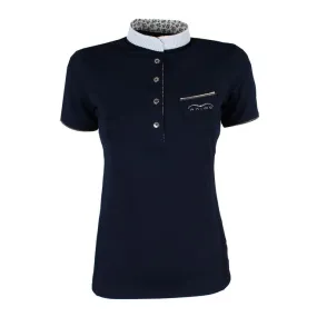 LADIES SHORT SLEEVED RIDING POLO MOD.BACIATA Blue