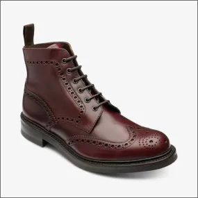 Loake Bedale Burgundy Brogue Boots Size 10 Only*