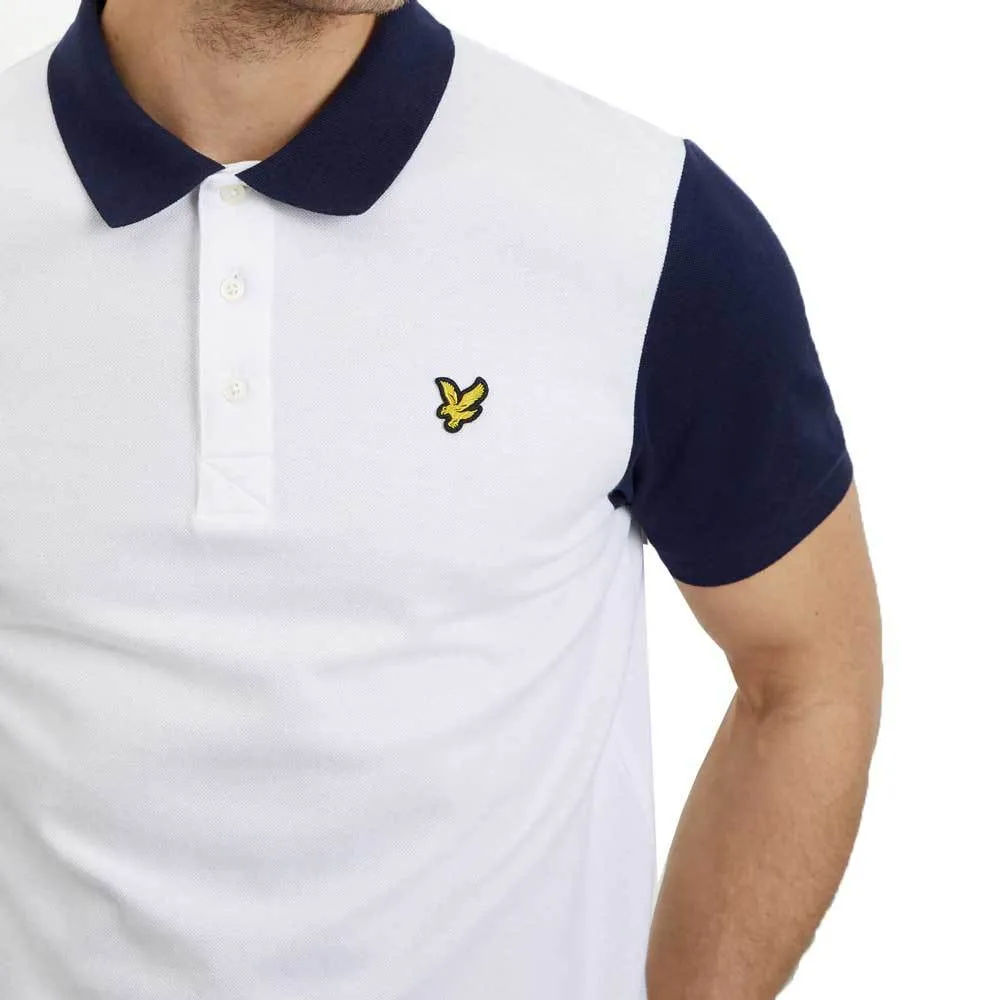 Lyle & Scott Mens Ringer Sleeve Polo Shirt - White SP1005V