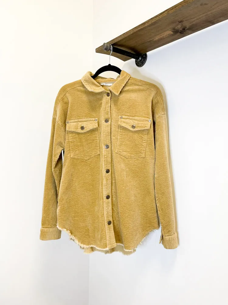 Mountain Views Corduroy Jacket in Mustard