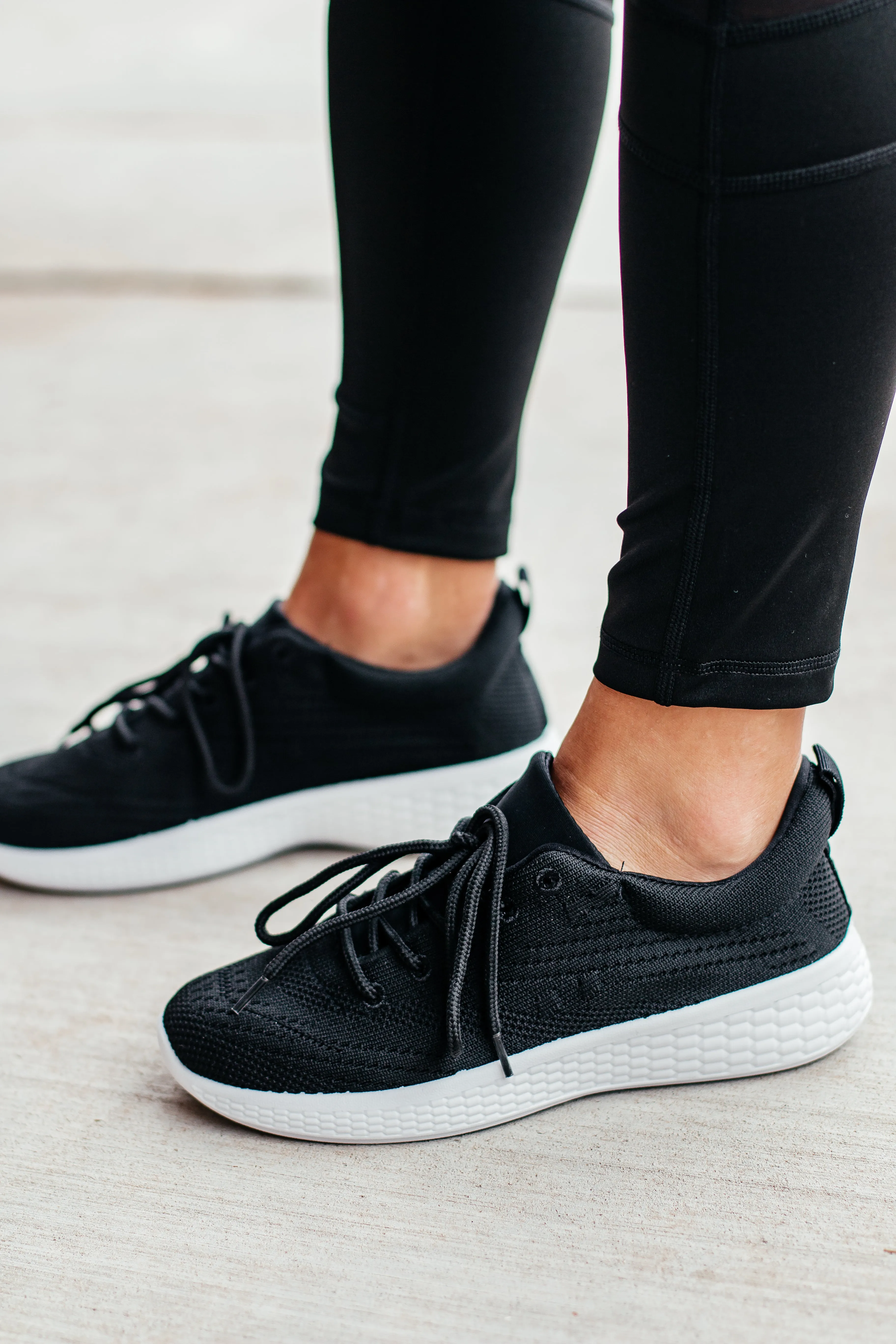 Pamier Black Fly Knit Sneaker