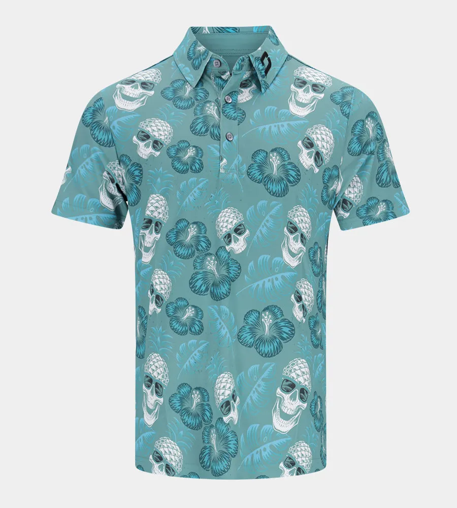 PINEAPPLE SKULLZ 2.0 POLO - SAGE