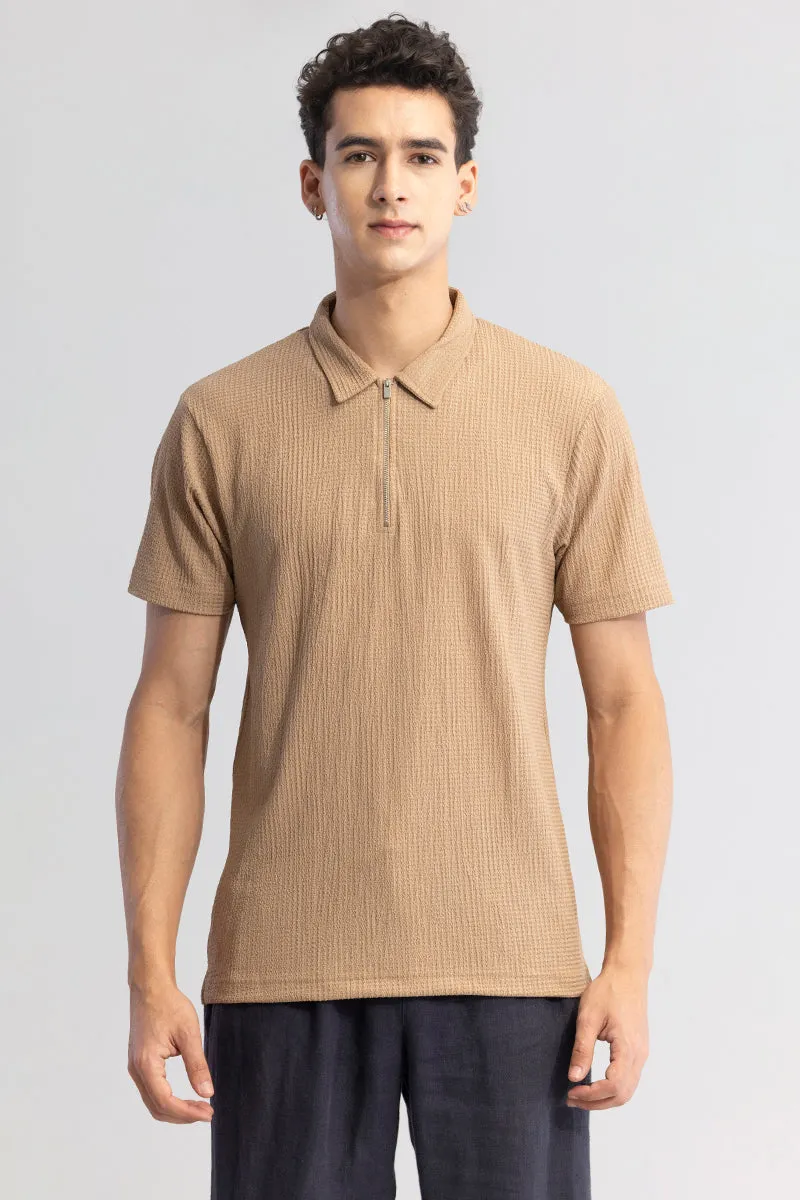 Pinnacle Beige Polo T-Shirt