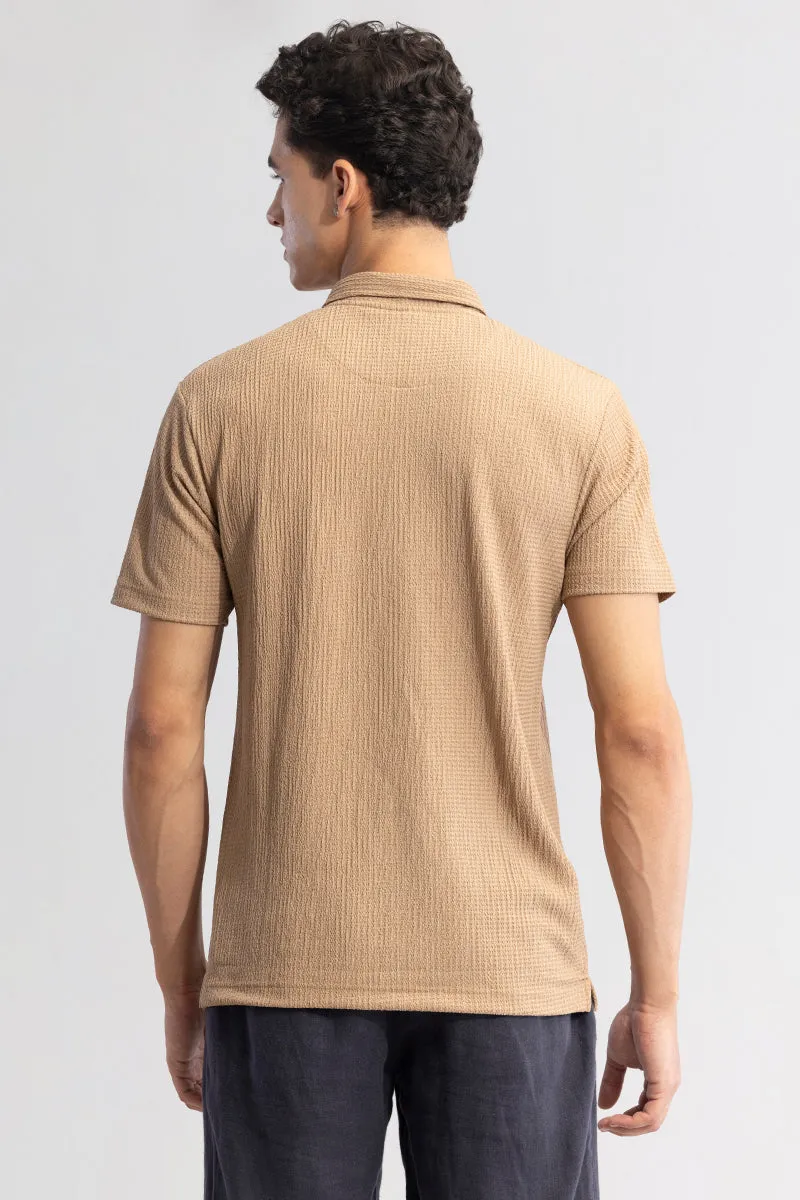 Pinnacle Beige Polo T-Shirt