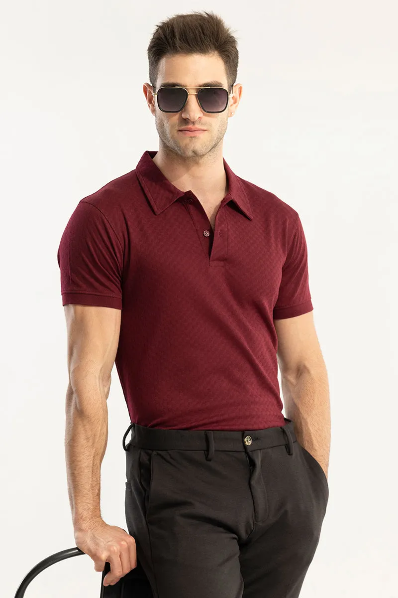 Pixicle Maroon Polo T-Shirt