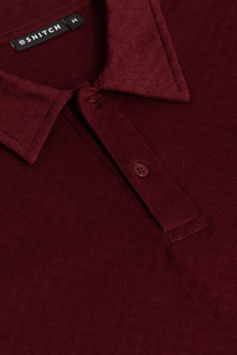 Pixicle Maroon Polo T-Shirt