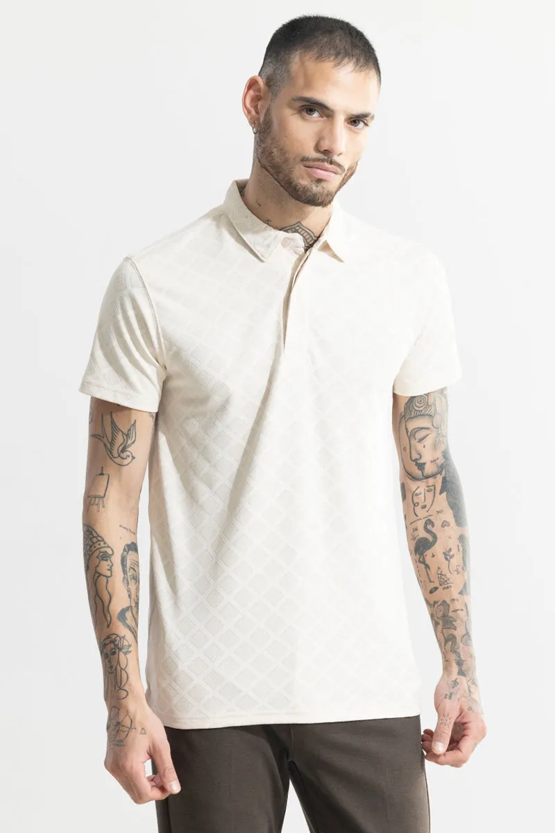 Quad Zig Off-White Polo T-Shirt