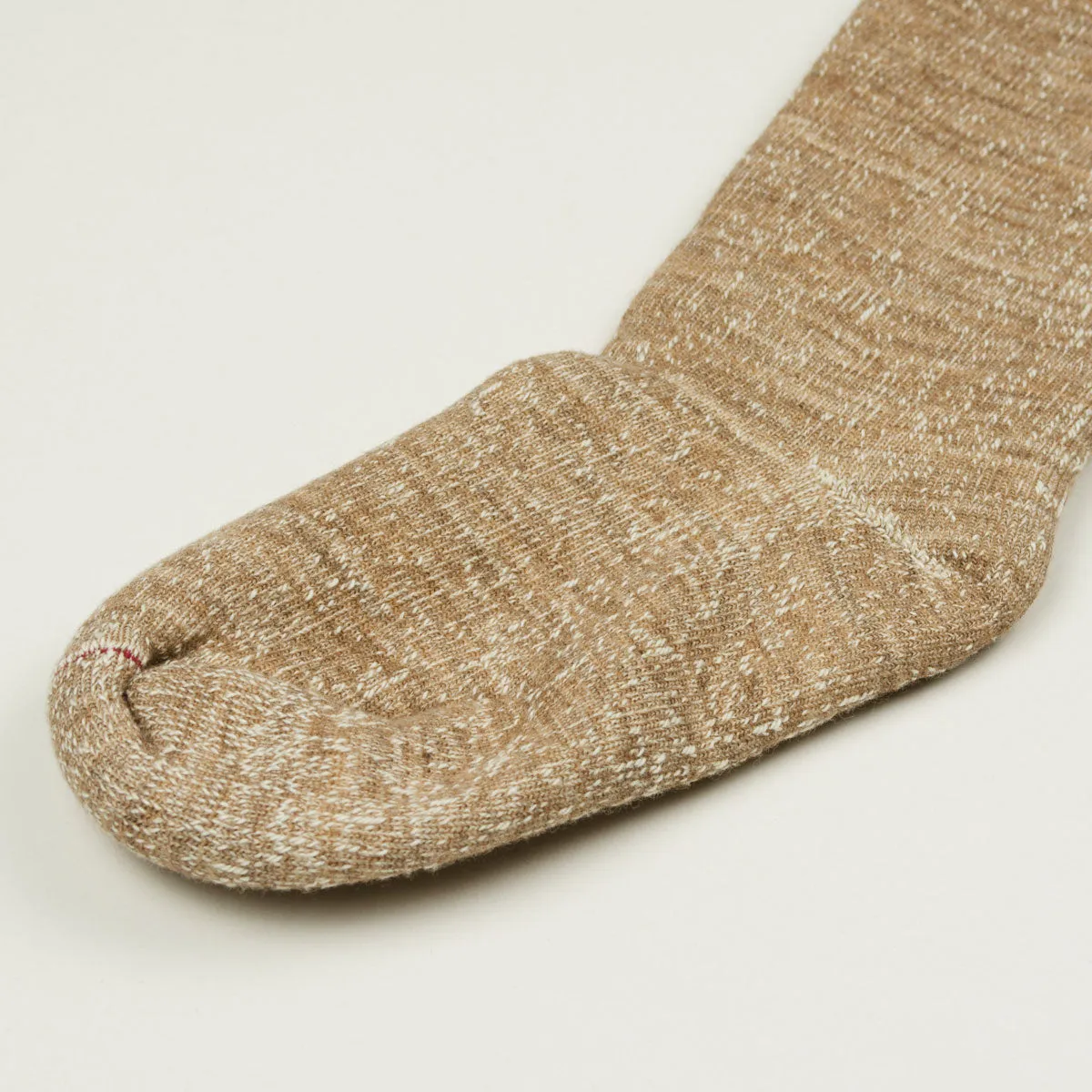 RoToTo - Double Face Merino Cotton Crew Socks - Camel